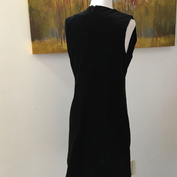 Vintage Ann Freeburg Classic Black Velvet Dress M Cocktail or Guest of Wedding - Picture 5 of 12